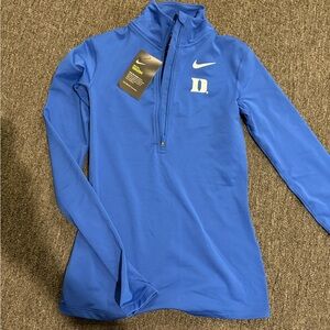 New Nike Duke Blue Dri-FIT 1/4 Zip Pullover